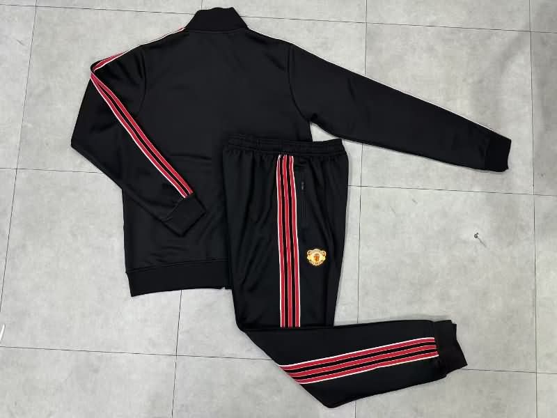 AAA Quality Manchester United 24/25 Black Soccer Tracksuit 12
