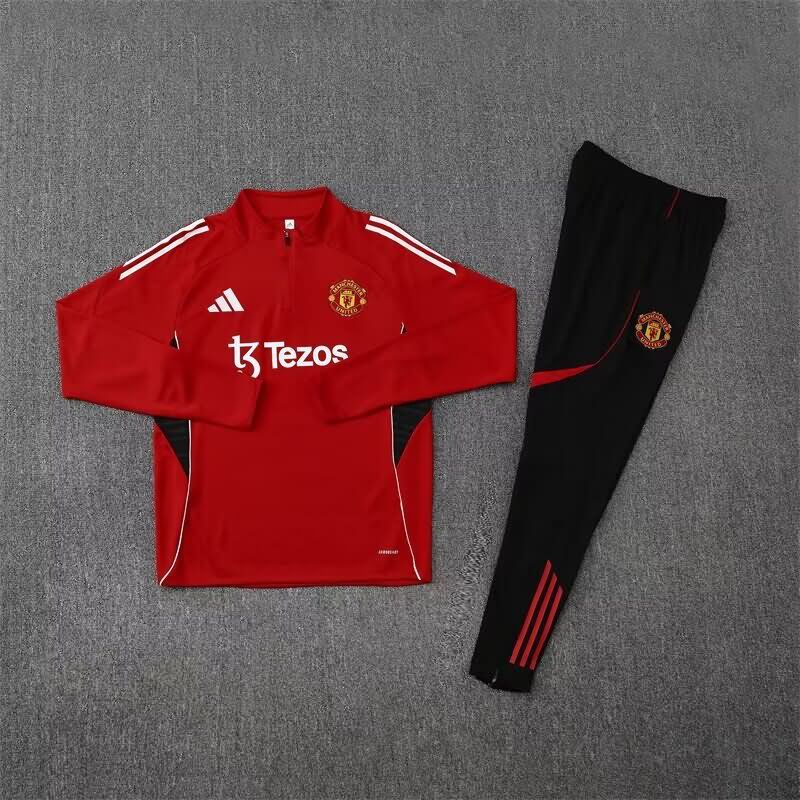AAA Quality Manchester United 24/25 Red Soccer Tracksuit 09