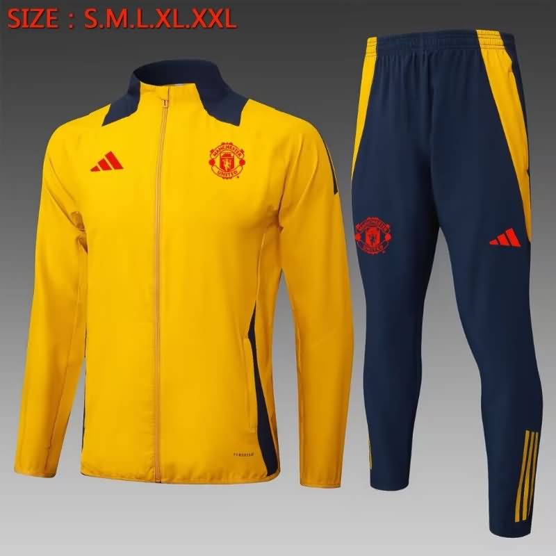 Manchester United Soccer Tracksuit Yellow Replica 24/25