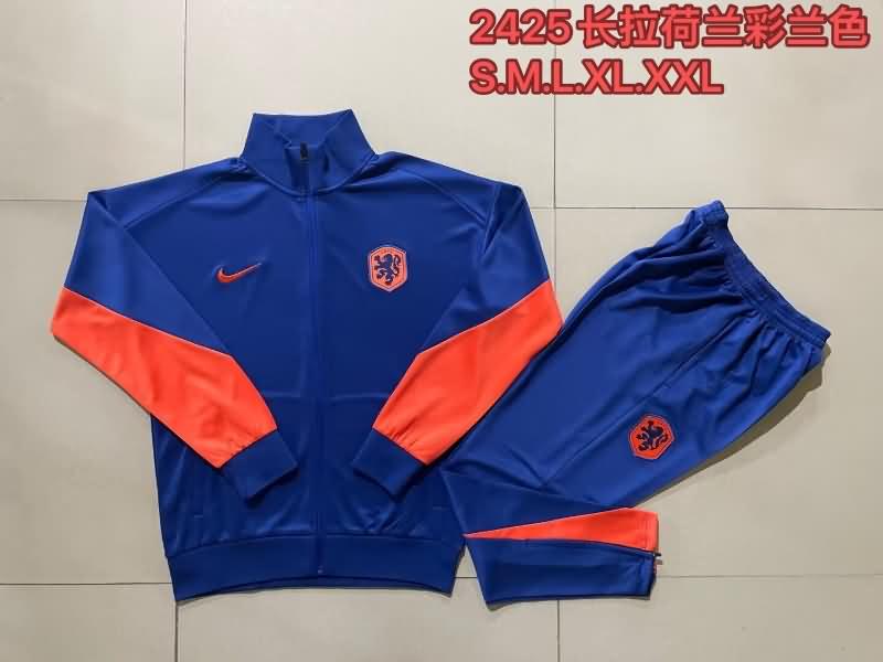 Netherlands Soccer Tracksuit Blue Replica 2024