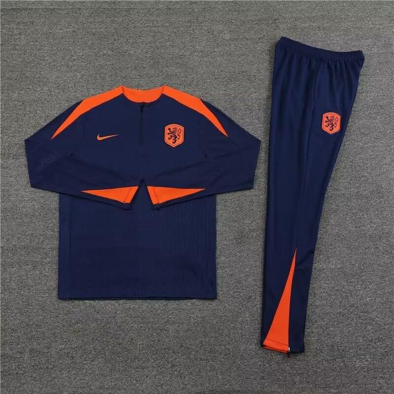 Netherlands Soccer Jersey Dark Blue Replica 2024