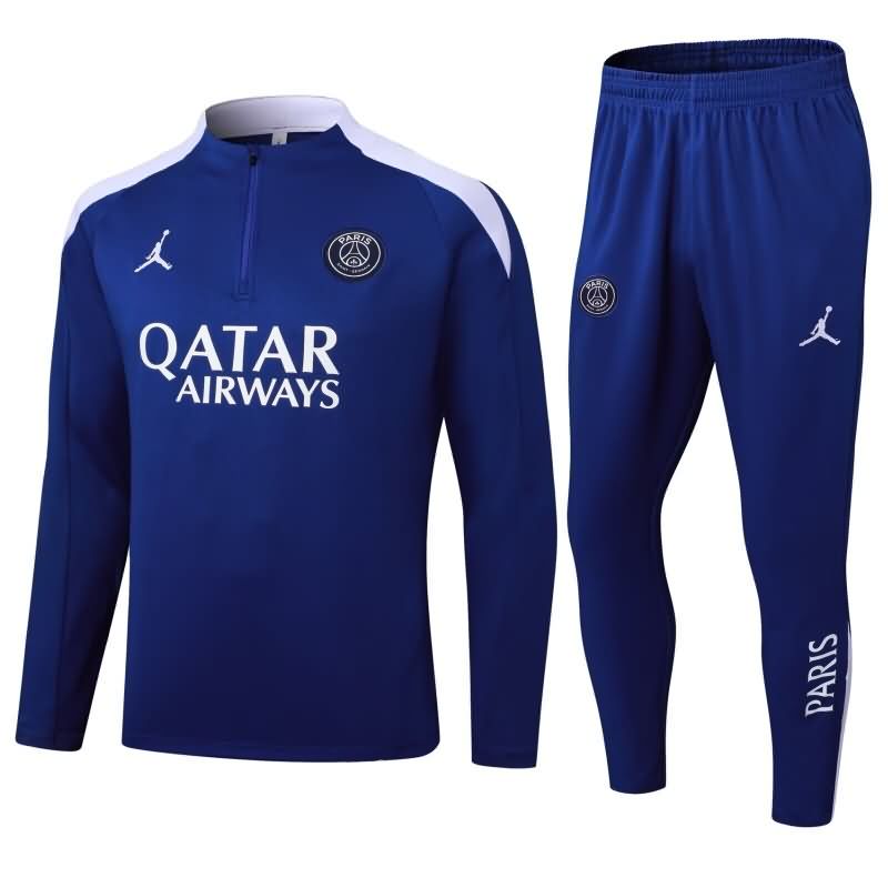 AAA Quality PSG 24/25 Dark Blue Soccer Tracksuit 05