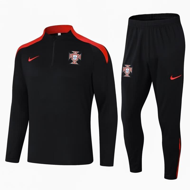 Portugal Soccer Tracksuit Black Replica 2024