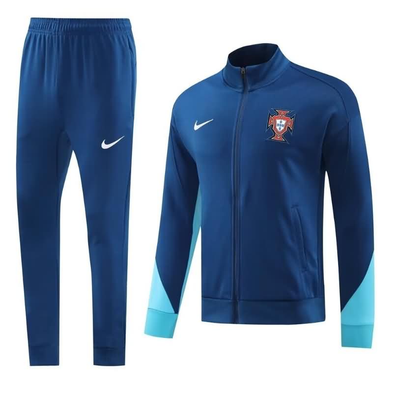 Portugal Soccer Tracksuit Dark Blue Replica 2024