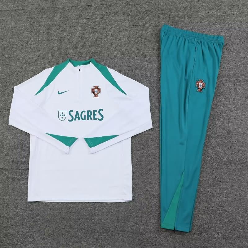 Portugal Soccer Tracksuit White Replica 2024