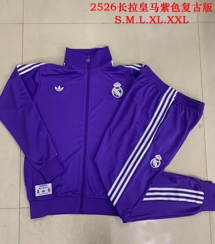 AAA Quality Real Madrid 24/25 Purples Soccer Tracksuit 03