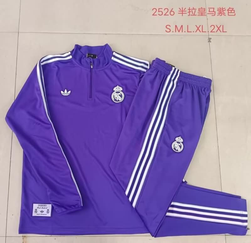 AAA Quality Real Madrid 24/25 Purples Soccer Tracksuit 04