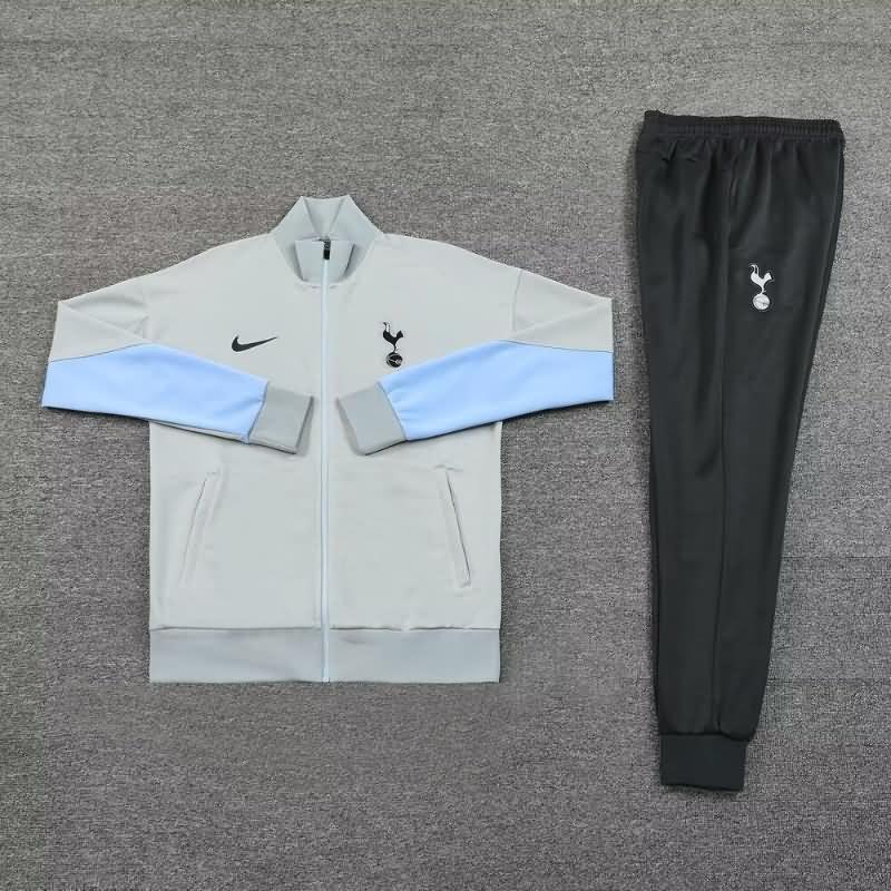 Tottenham Hotspur Soccer Tracksuit 02 Grey Replica 24/25