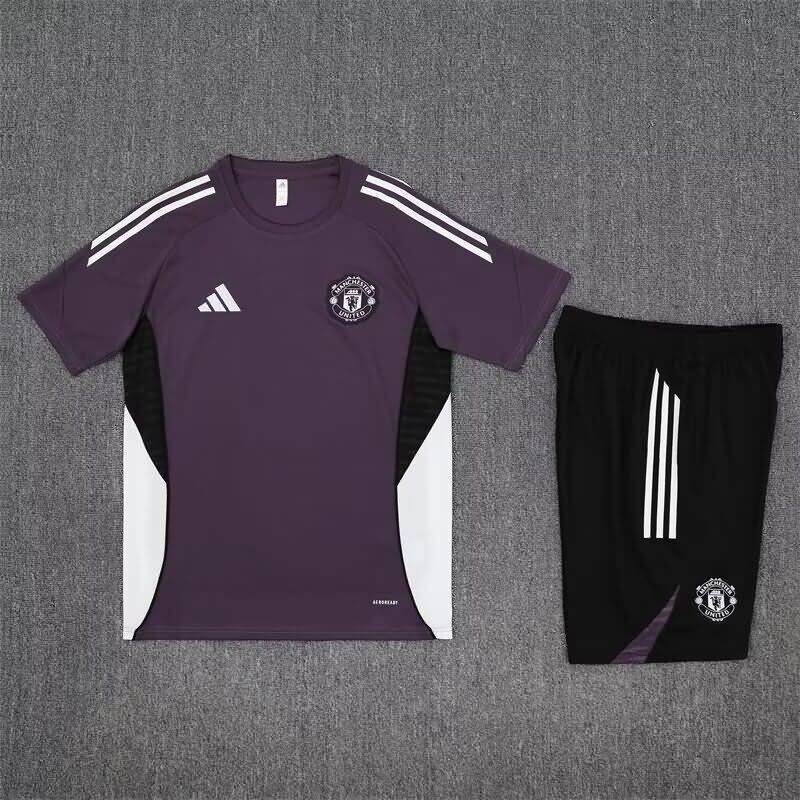 AAA Quality Manchester United 24/25 Purple Soccer Training Sets