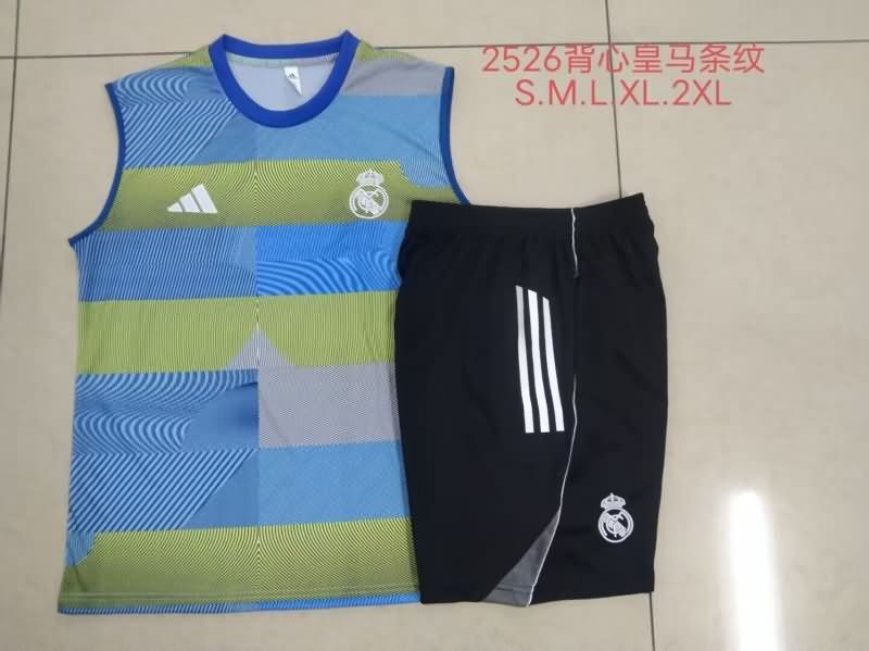 AAA Quality Real Madrid 24/25 Blue Green Soccer Training Sets