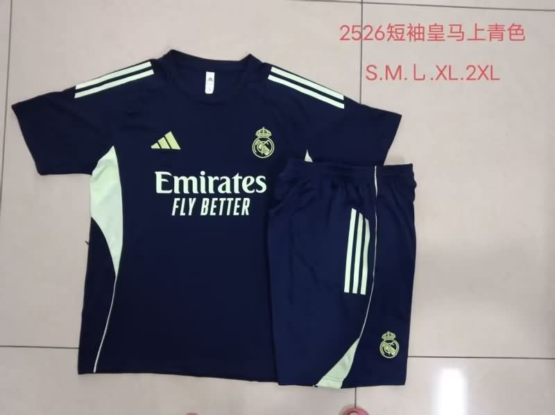 AAA Quality Real Madrid 24/25 Dark Blue Soccer Training Sets 05