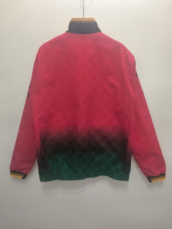 AC Milan Soccer Windbreaker Red Black Reversible Replica 24/25