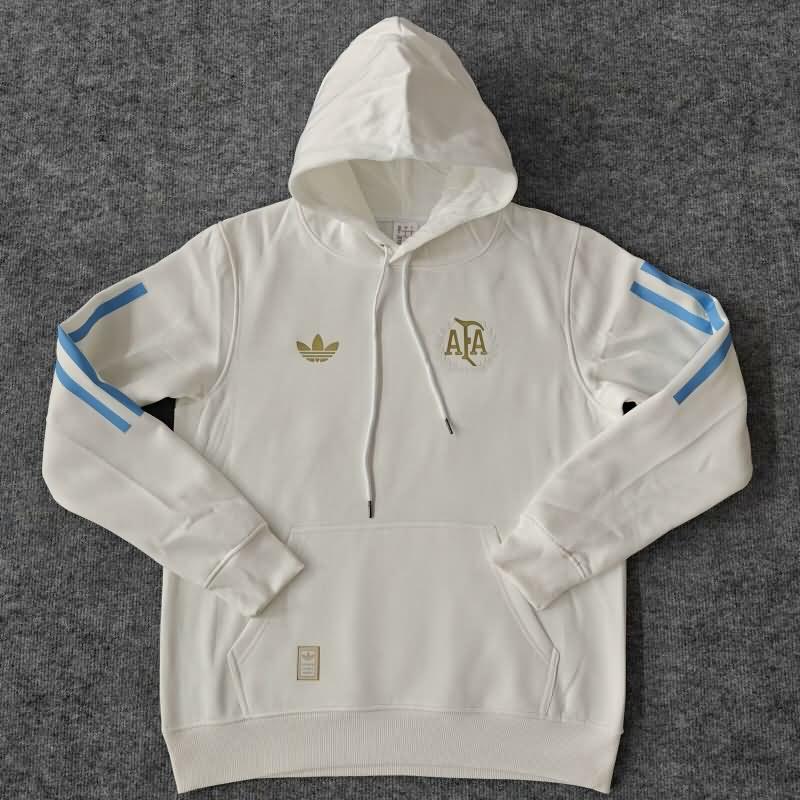 Argentina Soccer Hoodies White Replica 2024