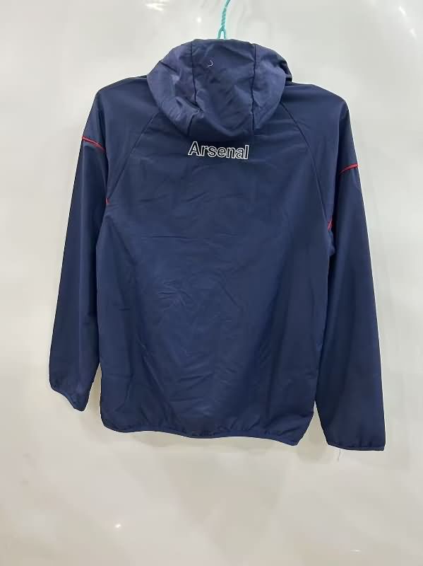 AAA Quality Arsenal 24/25 Dark Blue Soccer Windbreaker 03