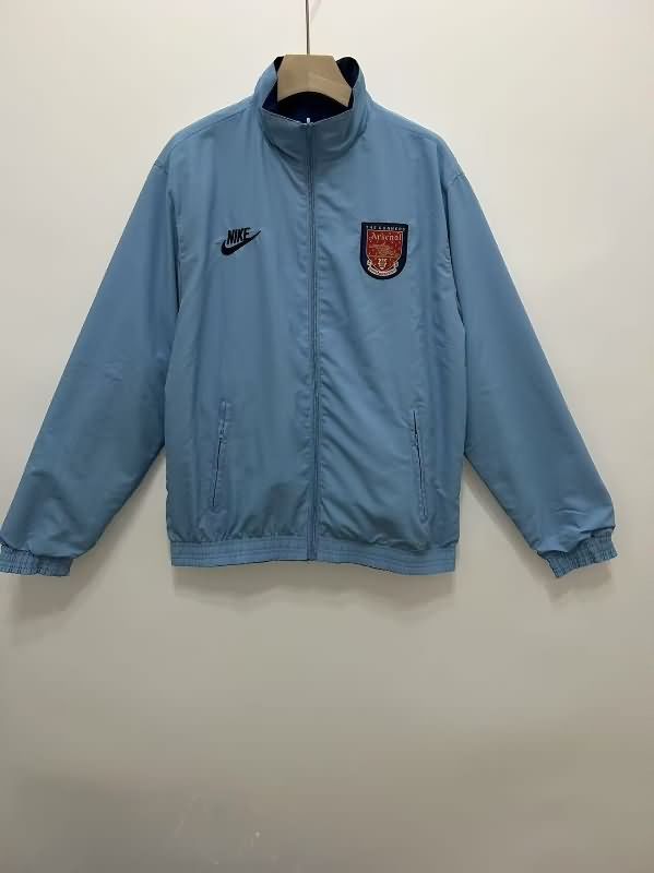 Arsenal Soccer Windbreaker Blue Dark Blue Reversible Replica 24/25