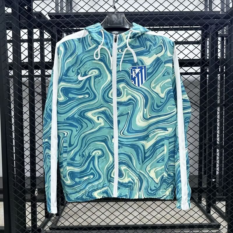 AAA Quality Atletico Madrid 24/25 Green Soccer Windbreaker