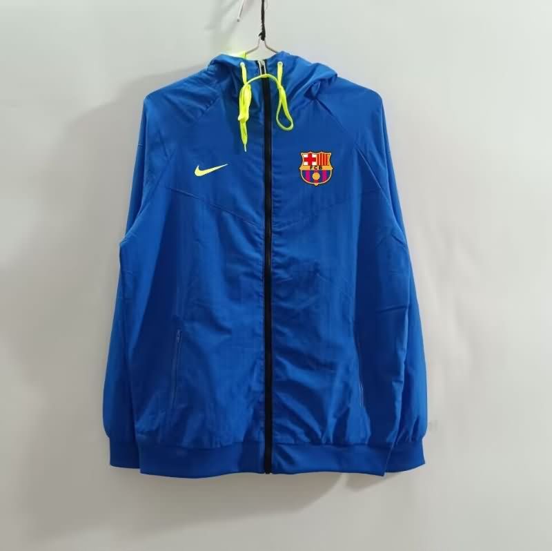 AAA Quality Barcelona 24/25 Blue Soccer Windbreaker 02