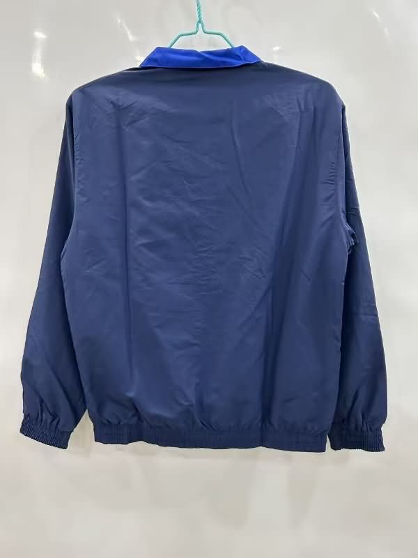 AAA Quality Barcelona 24/25 Red Dark Blue Reversible Soccer Windbreaker