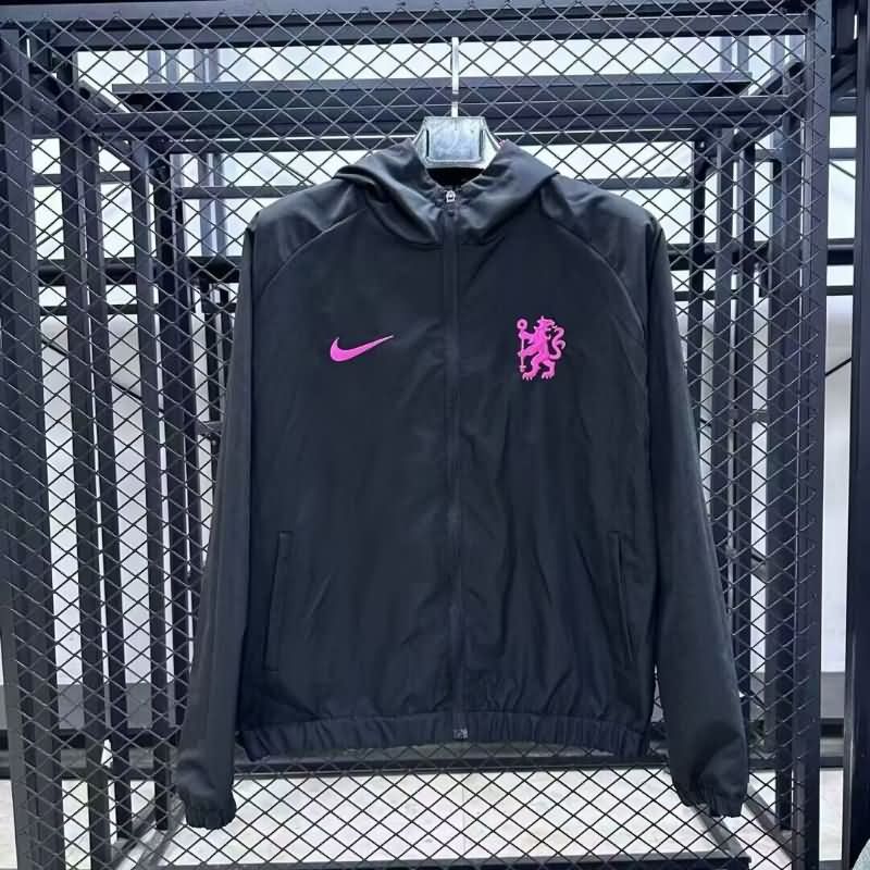 AAA Quality Chelsea 24/25 Black Soccer Windbreaker