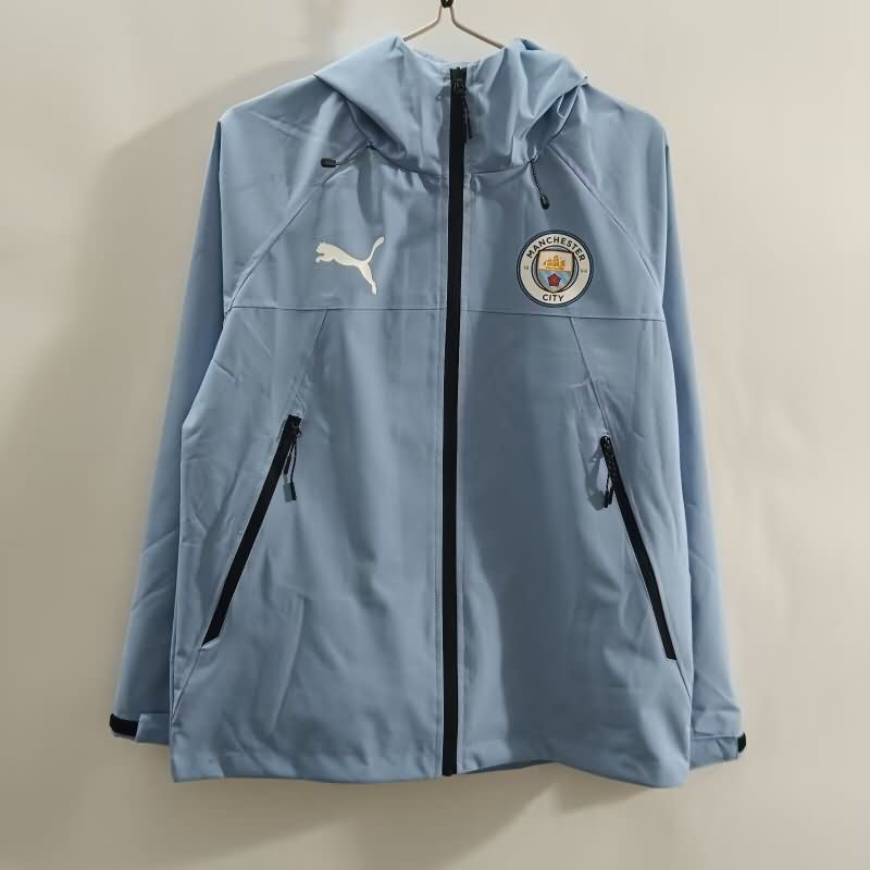 AAA Quality Manchester City 24/25 Blue Soccer Windbreaker 02