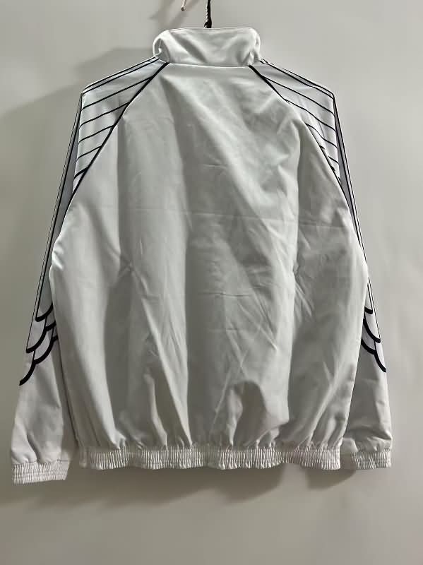 AAA Quality Paris St German 24/25 White Blue Reversible Soccer Windbreaker