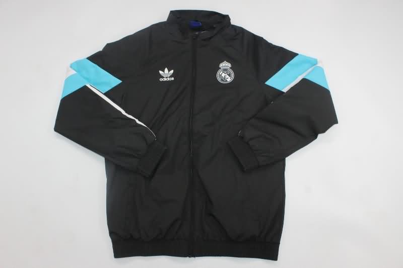 Real Madrid Soccer Windbreaker Black Replica 24/25