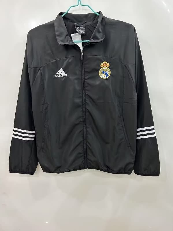 AAA Quality Real Madrid 24/25 Black Soccer Windbreaker 02