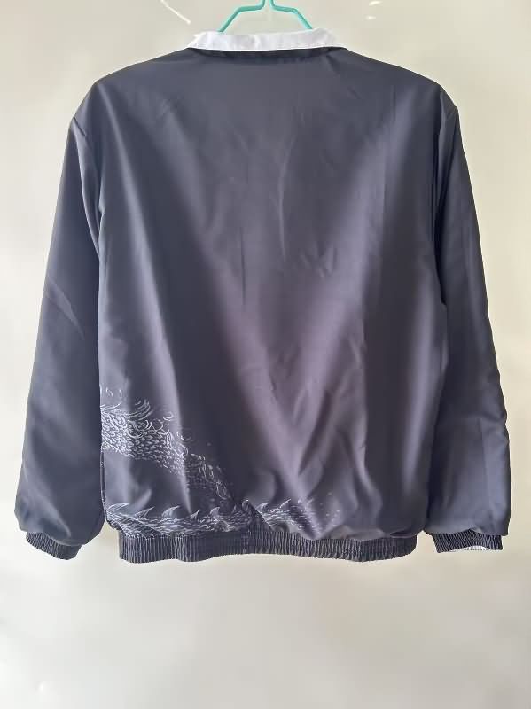 AAA Quality Real Madrid 24/25 Black White Reversible Soccer Windbreaker