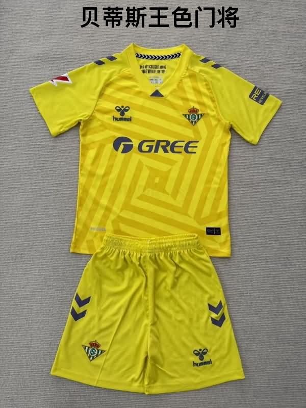 Real Betis 25/26 Goalkeeper Yellow Soccer Jersey