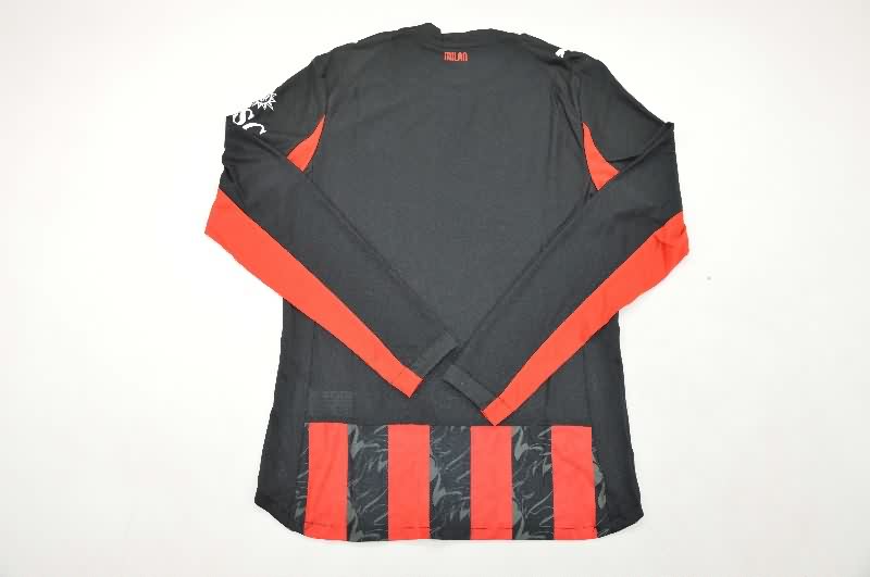 AAA Quality AC Milan 25/26 Home Long Sleeve Soccer Jersey (Player)