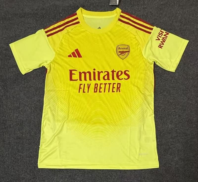 AAA Quality Arsenal 25/26 Goalkeeper Yellow Soccer Jersey Leaked