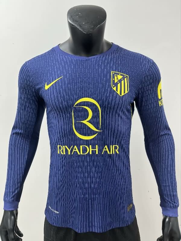 AAA Quality Atletico Madrid 25/26 Away Long Sleeve Soccer Jersey (Player)