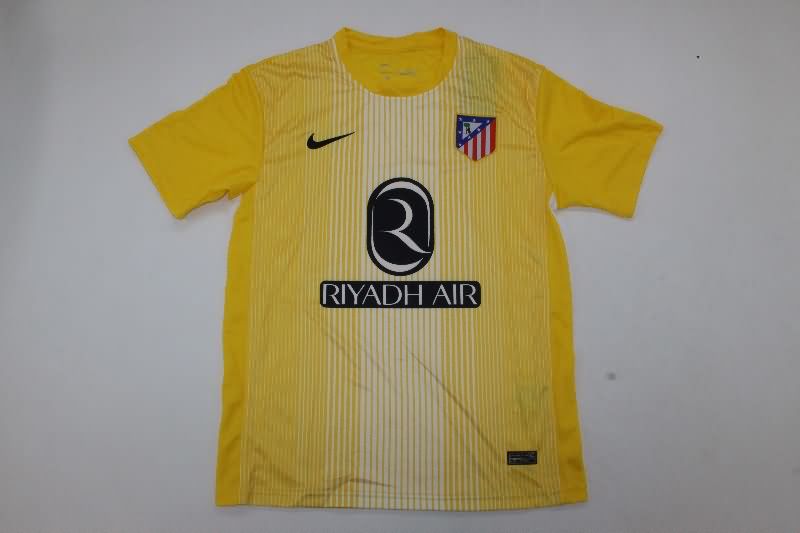 AAA Quality Atletico Madrid 25/26 Goalkeeper Yellow Soccer Jersey