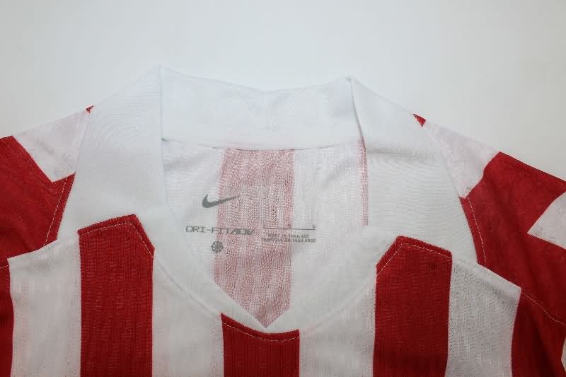 AAA Quality Atletico Madrid 25/26 Home Long Sleeve Soccer Jersey (Player)