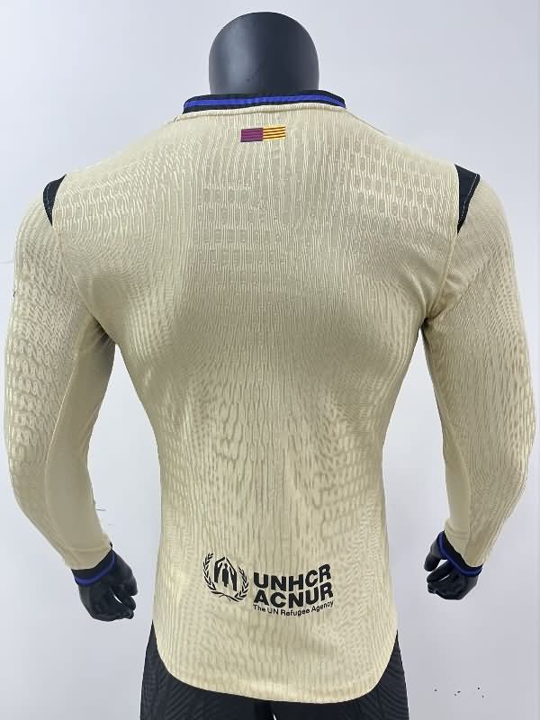 AAA Quality Barcelona 25/26 Away Long Sleeve Soccer Jersey (Player) Leaked