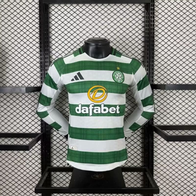AAA Quality Celtic 25/26 Home Long Sleeve Soccer Jersey (Player)