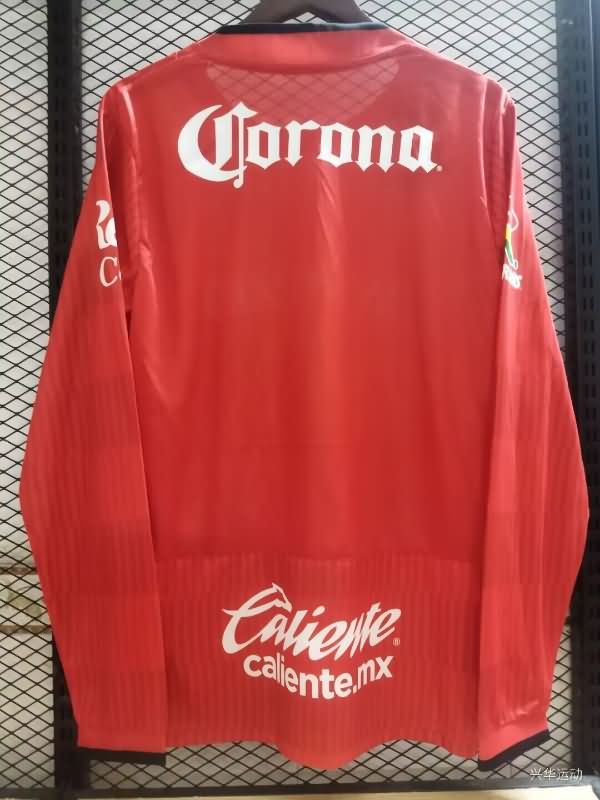 AAA Quality Deportivo Toluca 25/26 Home Long Sleeve Soccer Jersey