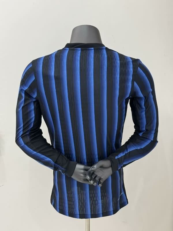 Inter Milan Soccer Jersey Home Long Sleeve (Player) 25/26