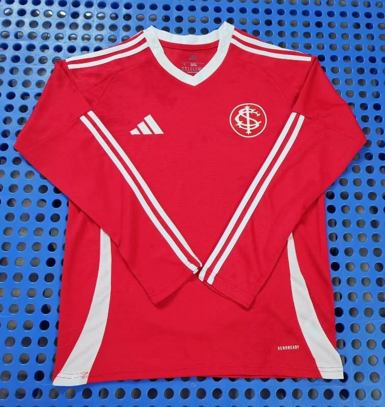 AAA Quality Sport Club Internacional 2025 Home Long Sleeve Soccer Jersey
