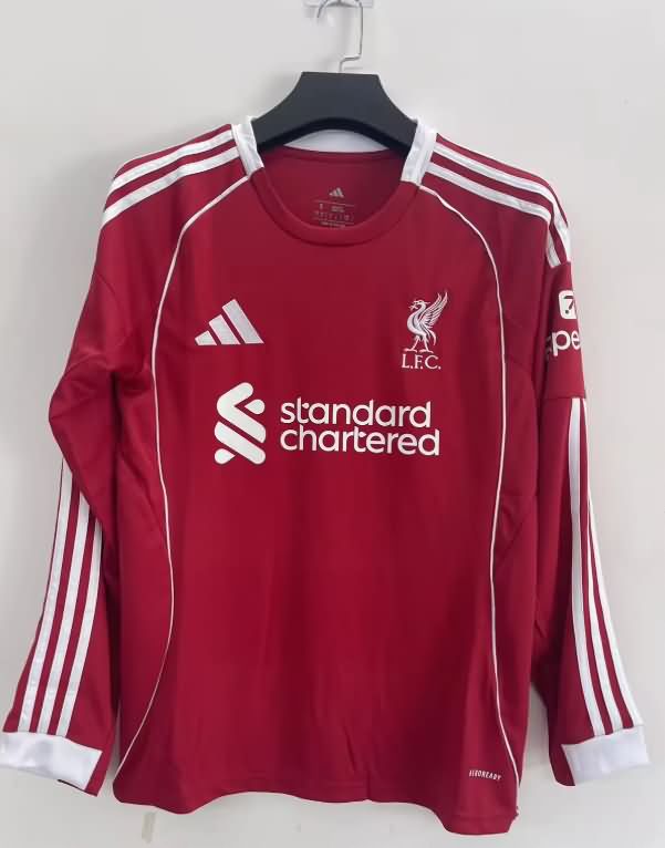 AAA Quality Liverpool 25/26 Home Long Sleeve Soccer Jersey