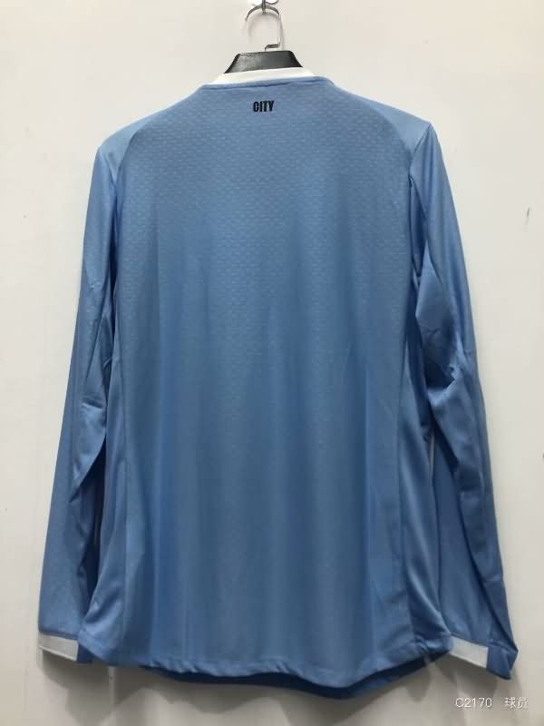 AAA Quality Manchester City 25/26 Home Long Sleeve Soccer Jersey (Player) Leaked
