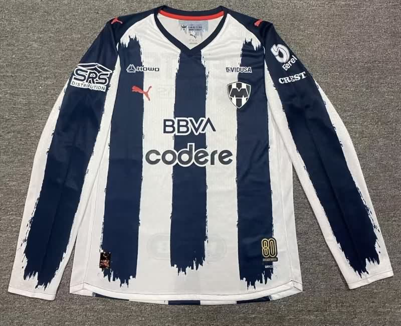 AAA Quality Monterrey 25/26 Home Long Sleeve Soccer Jersey (Player)
