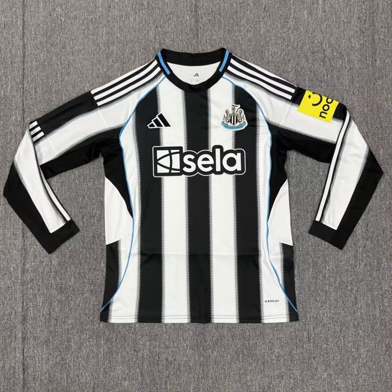 AAA Quality Newcastle United 25/26 Home Long Sleeve Soccer Jersey