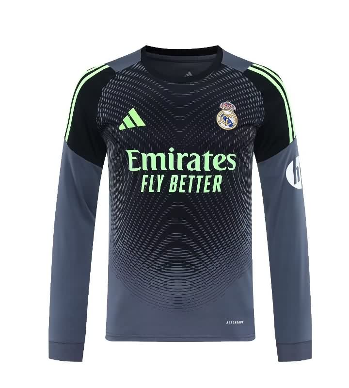 AAA Quality Real Madrid 25/26 Goalkeeper Black Long Sleeve Soccer Jersey