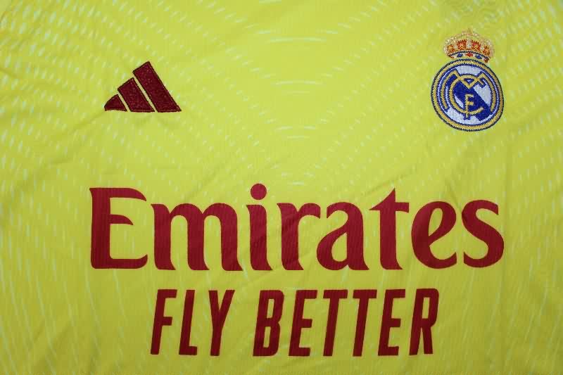 AAA Quality Real Madrid 25/26 Goalkeeper Yellow Soccer Jersey