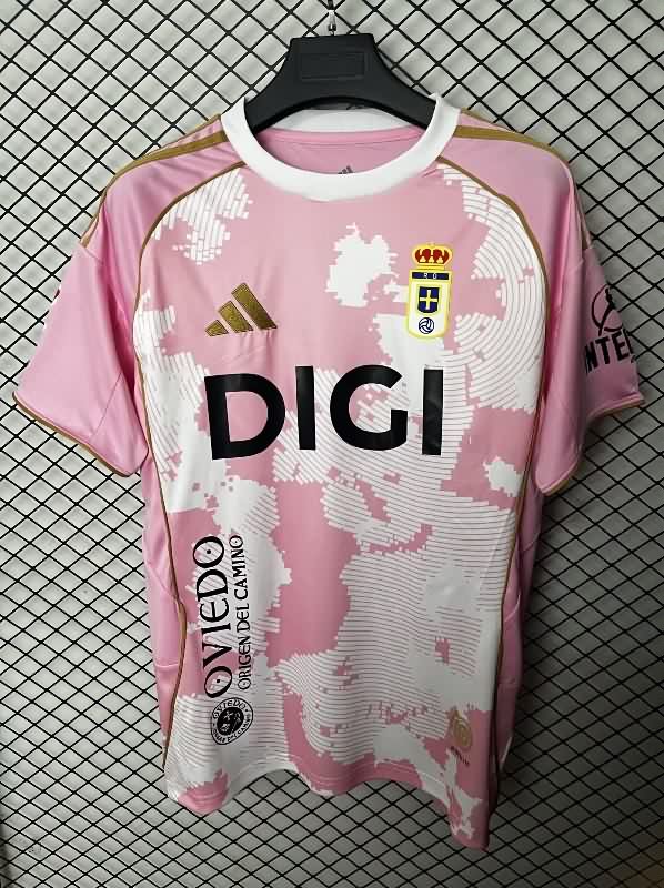 AAA Quality Real Oviedo 25/26 Pink Soccer Jersey