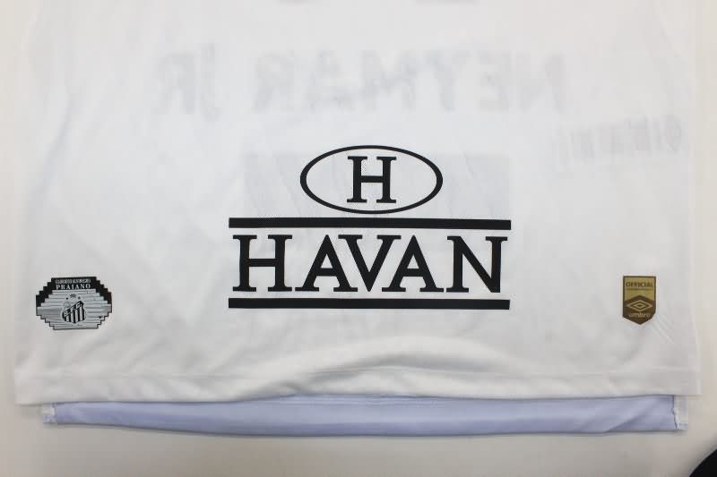 AAA Quality Santos 2025 Home Soccer Jersey With Sponsor