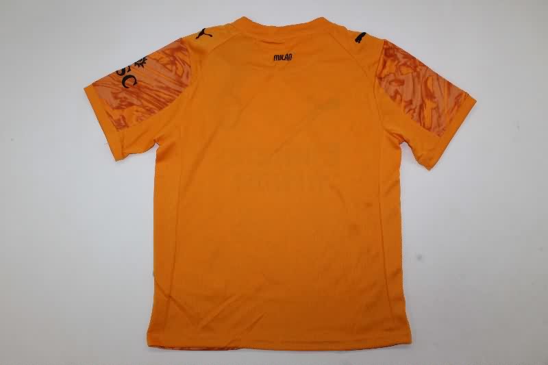 Kids AC Milan 25/26 Goalkeeper Orange Soccer Jersey And Shorts