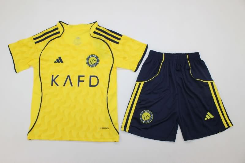 Kids Al Nassr FC 25/26 Home Soccer Jersey And Shorts
