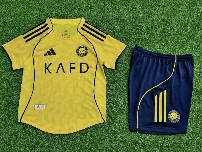 Kids Al Nassr FC 25/26 Home Soccer Jersey And Shorts (Player)